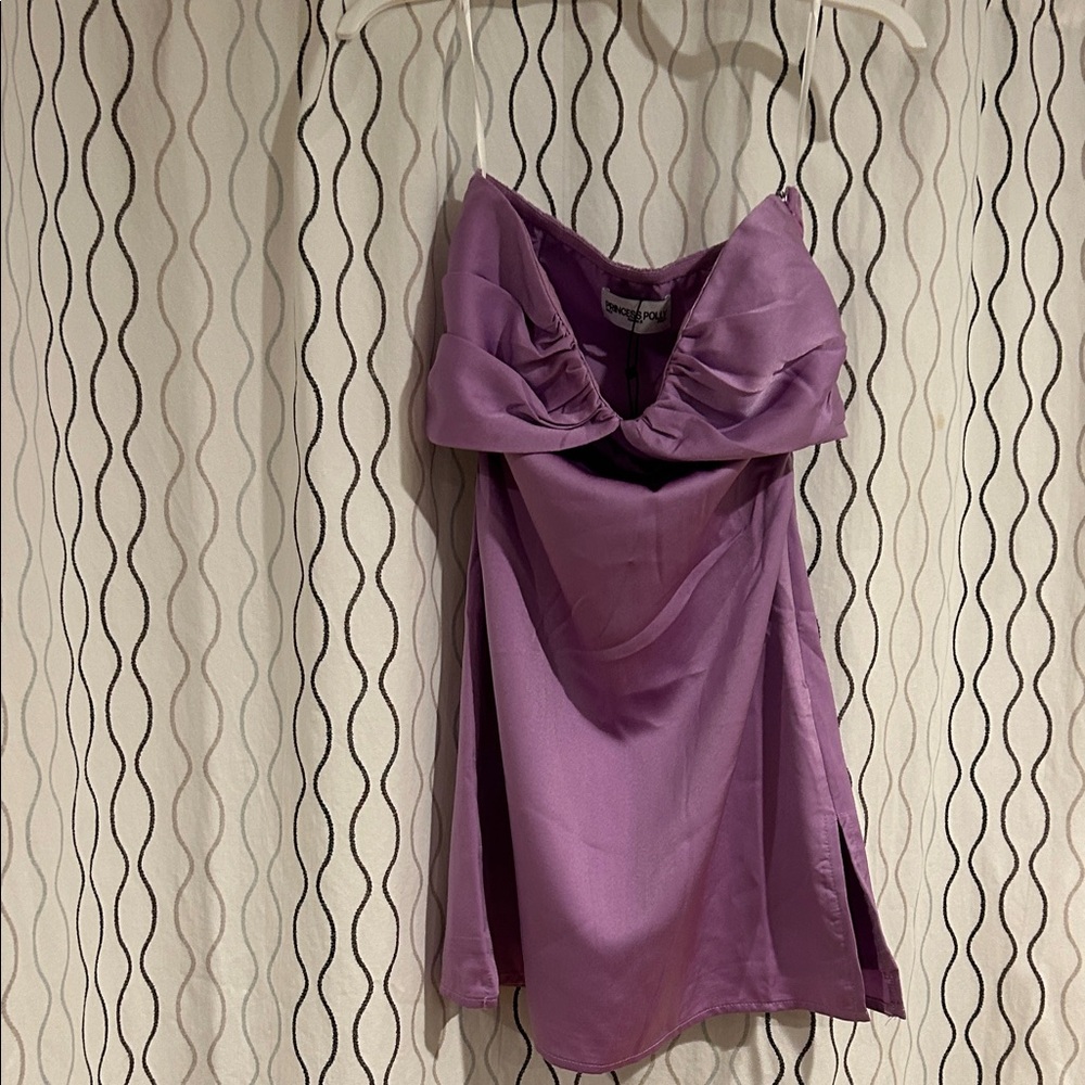 Princess Polly Irina Strapless Mini Dress- Purple